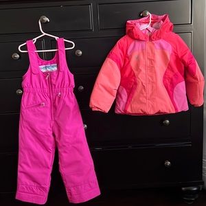 Obermeyer I-Grow Girls Ski Bib and Jacket size 4